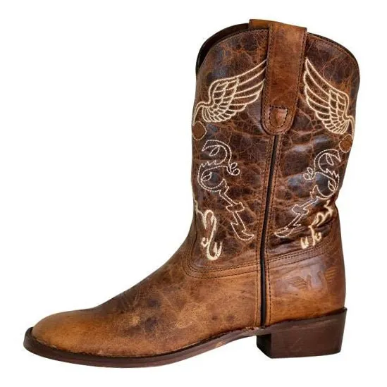 TuffRider Sequoia western laarzen kind bruin square toe