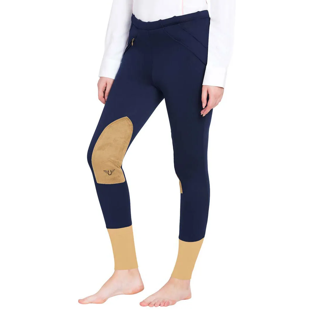 TuffRider Unifleece winter rijbroek dames kniebezet