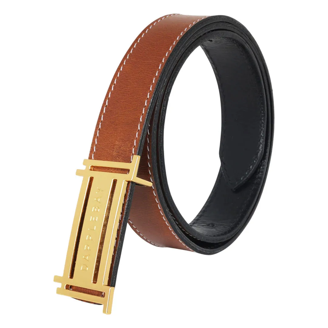 Dapplebay Reversible Jump Belt riem goud omkeerbaar