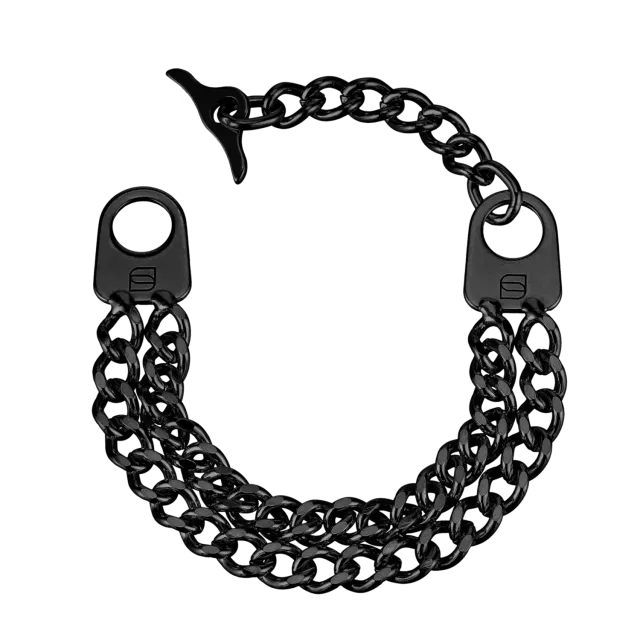 Herm Sprenger &ME 2-rij armband zwart DLC edelstaal