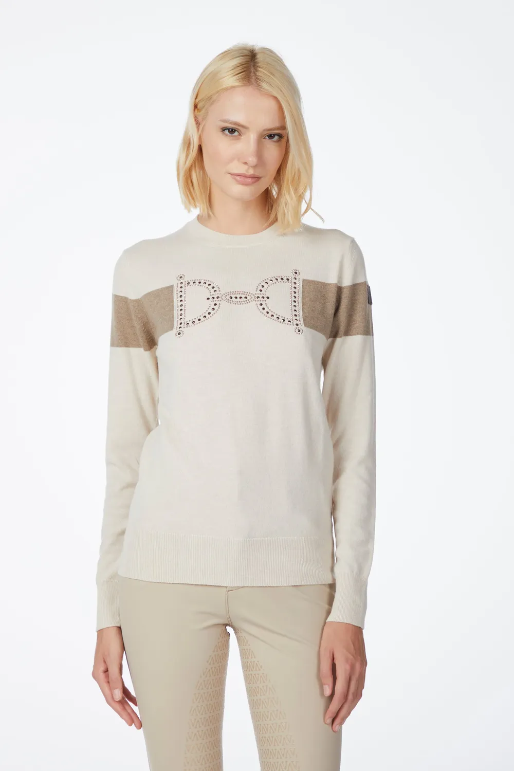 Vestrum Vasteras trui dames wol cashmere beige