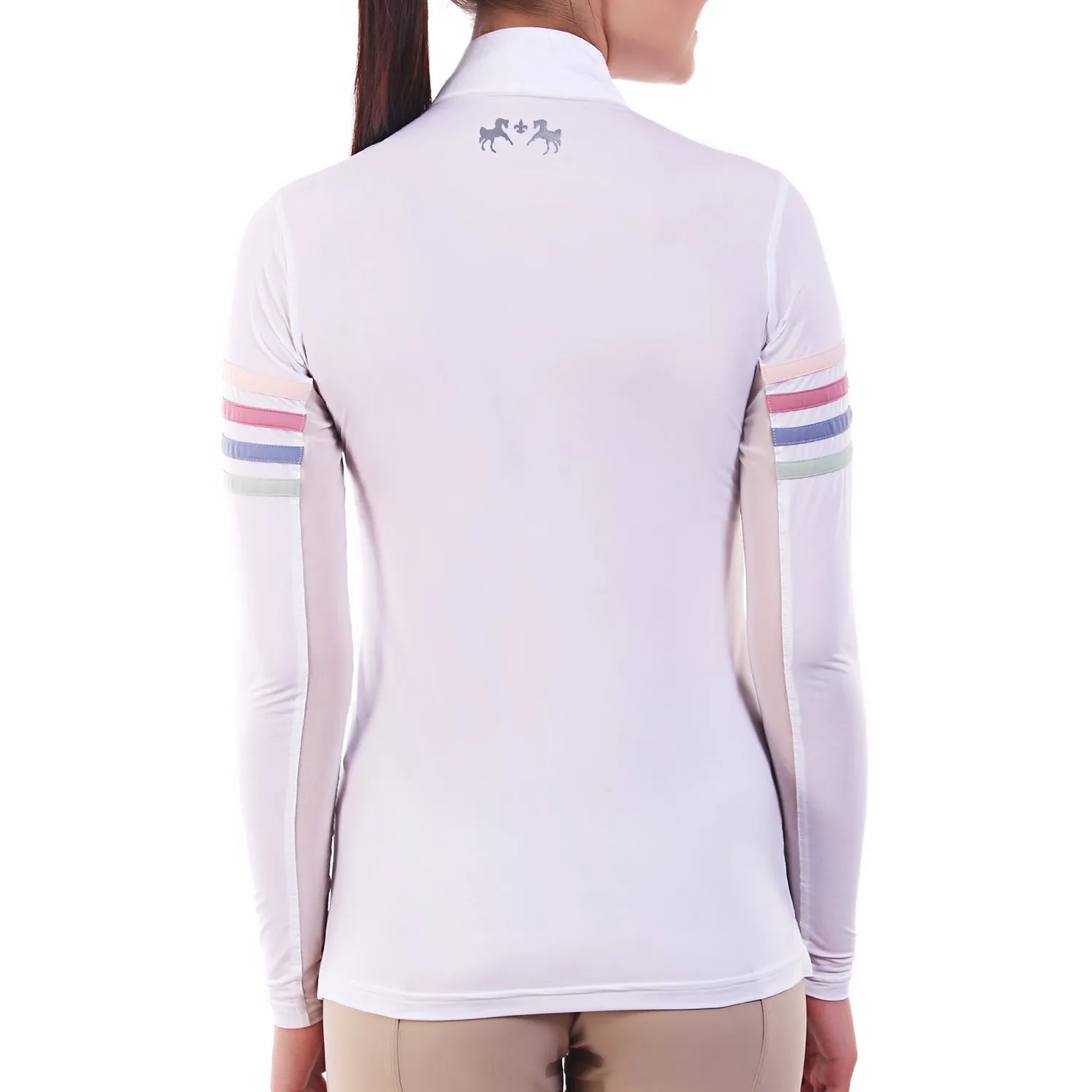 Equine Couture Gradient IceFil wedstrijdshirt wit dames