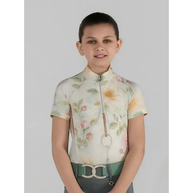Dapplebay Vintage Floral rijshirt kids STD 8-9 ice