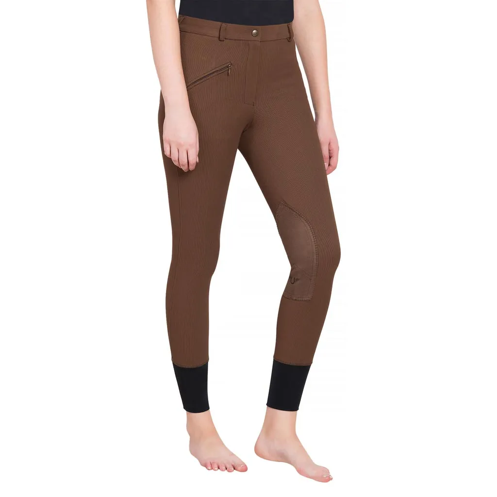 TuffRider Ribb Knee Patch rijbroek Sage kniezit