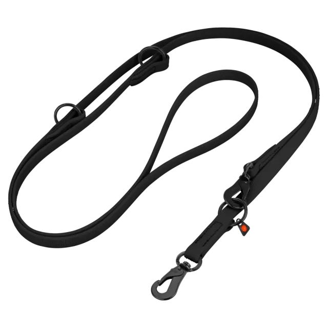 Herm Sprenger Footballgrip BioThane hondenlijn zwart 2,5 m