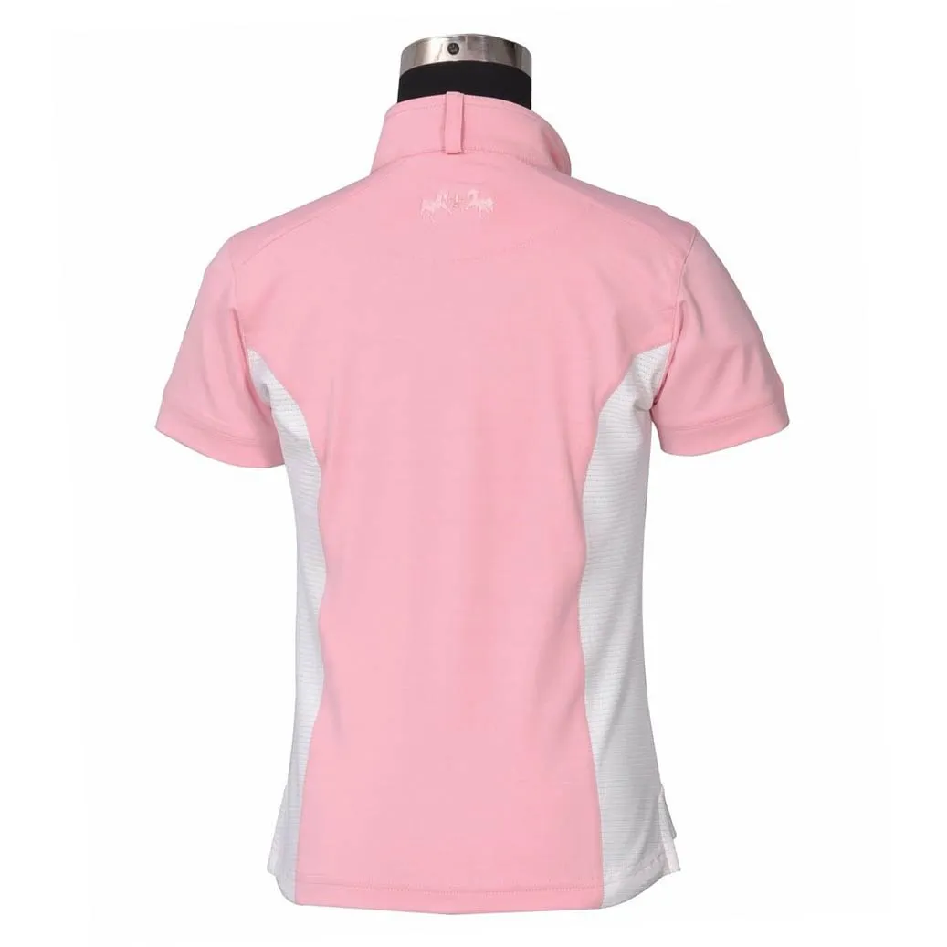Equine Couture Cara wedstrijdshirt kind roze korte mouw