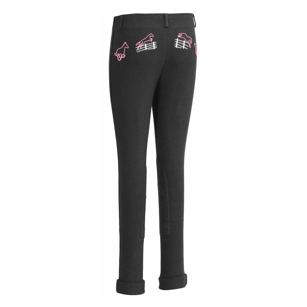 TuffRider Cotton Pull-On Kinder Jodhpur Paars katoen