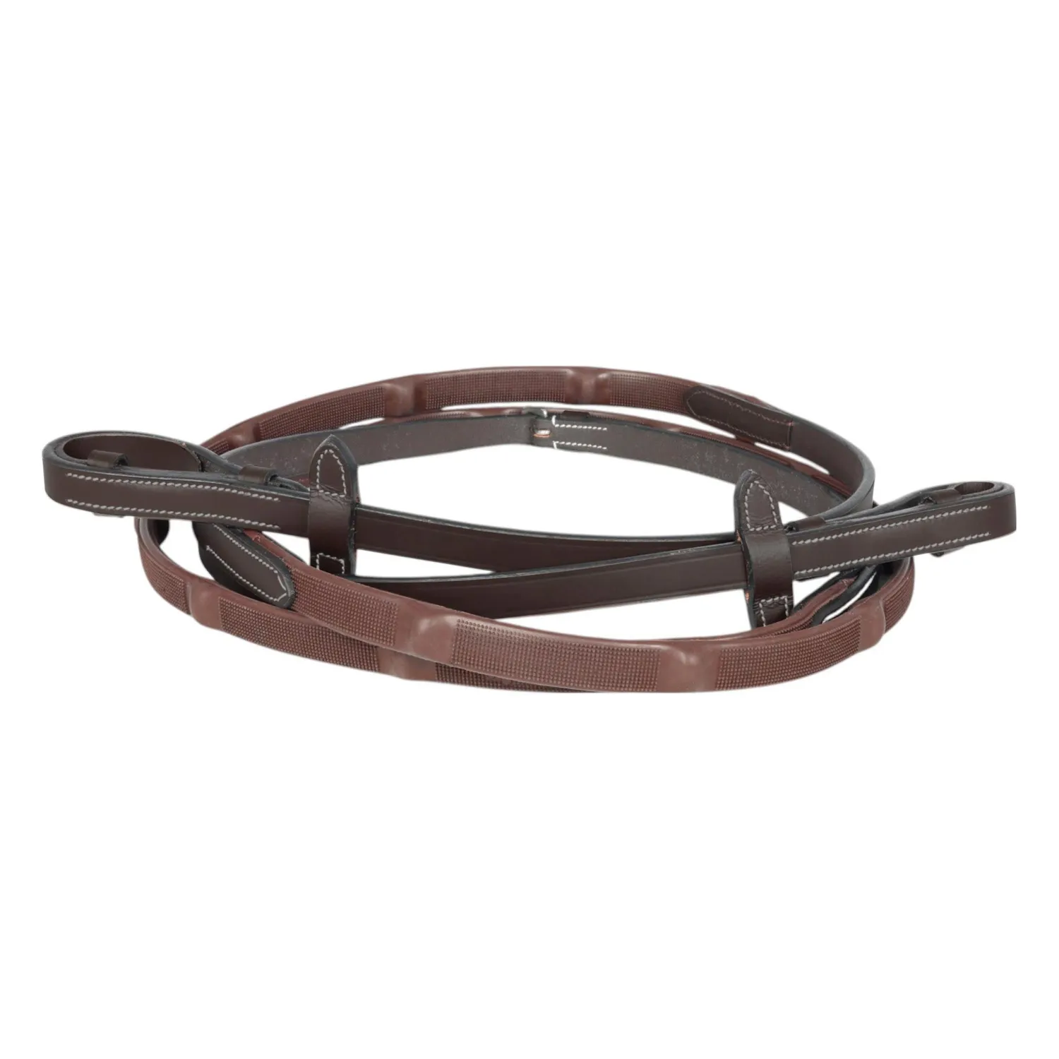 Henri de Rivel GripX rubberen teugels havana 54 inch