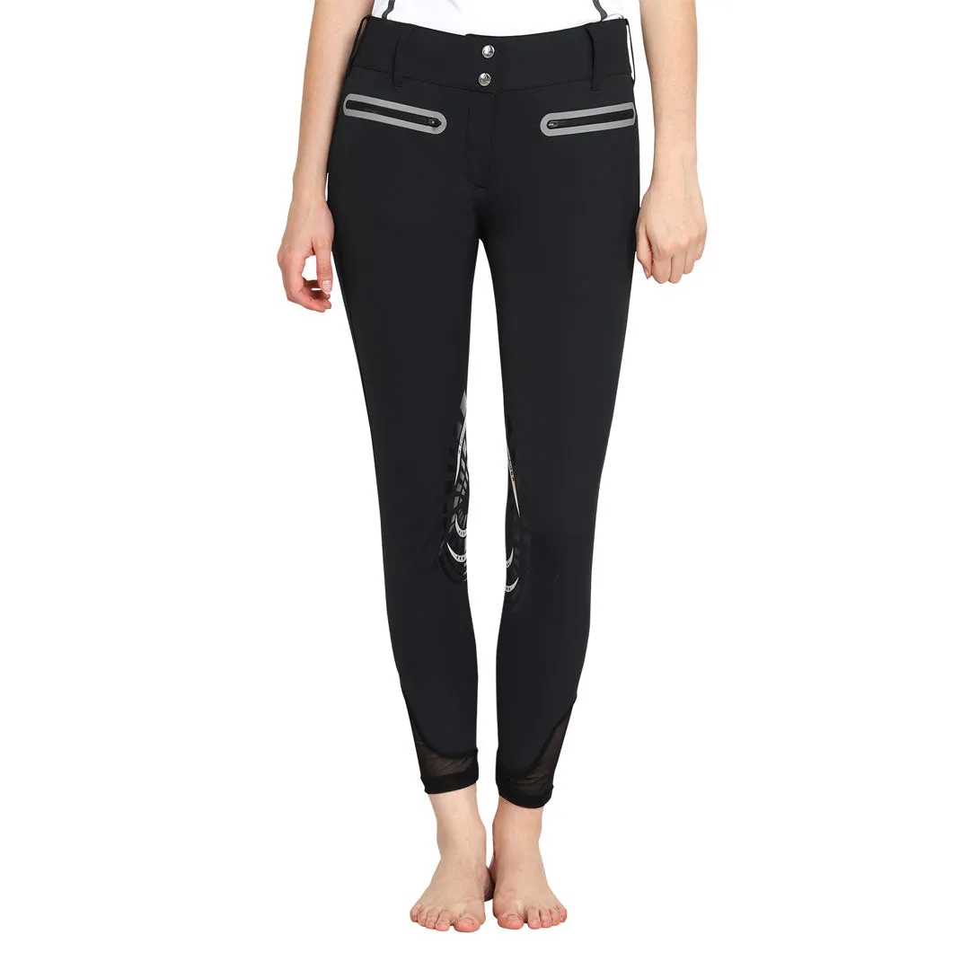 Equine Couture Ibiza knie rijbroek zwart dames siliconen