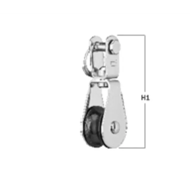 HS Sprenger Mini Block miniblok 10 mm met U-wervel enkel