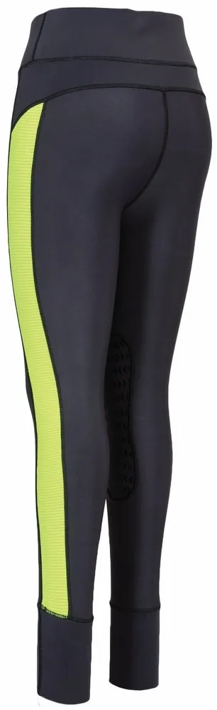 TuffRider Marathon dames rijlegging Charcoal siliconen knie
