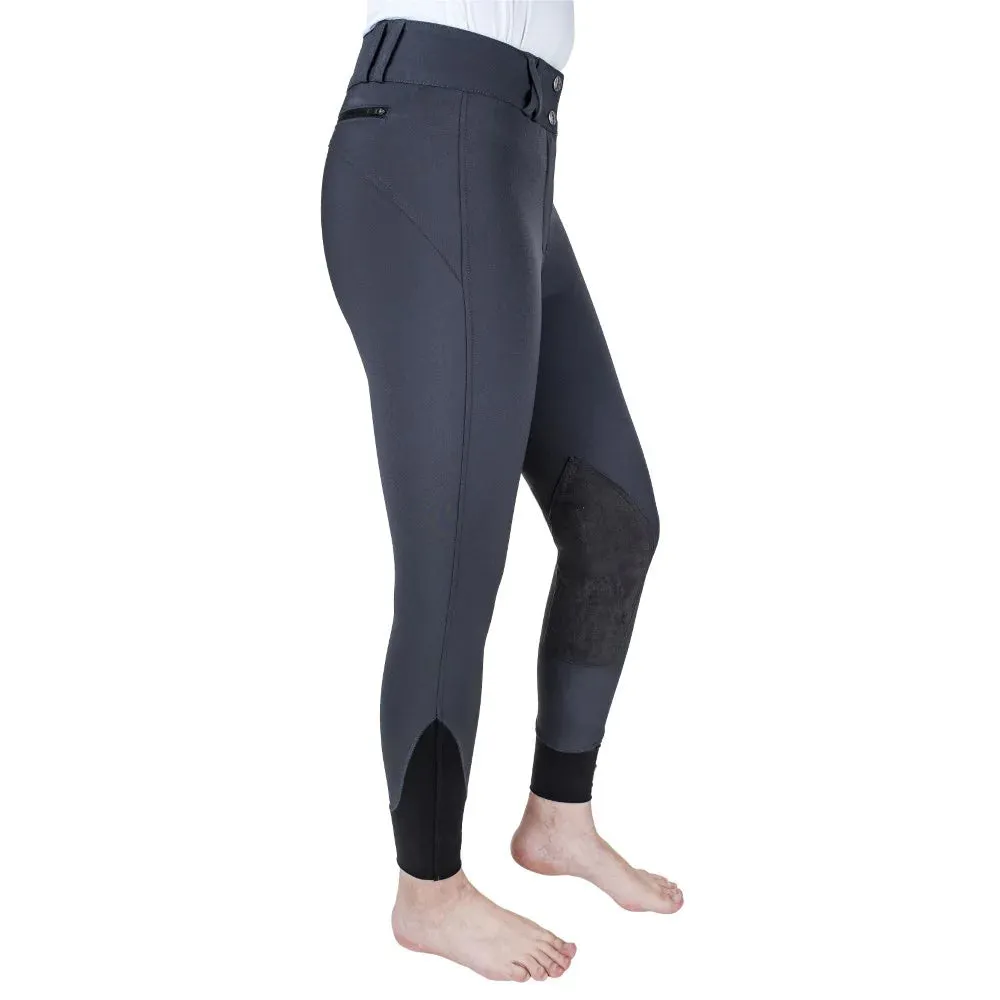 Equine Couture Charlotte rijbroek kniepatches Zwart stretch