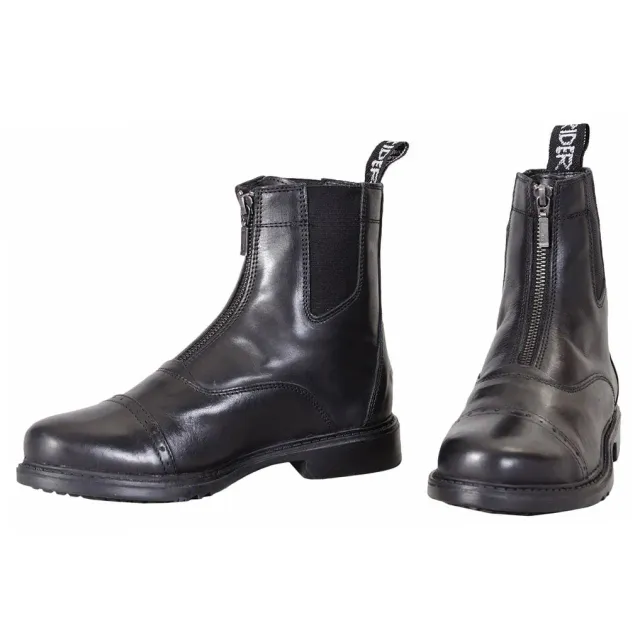 TuffRider Baroque paddock boots kind zwart rits leer