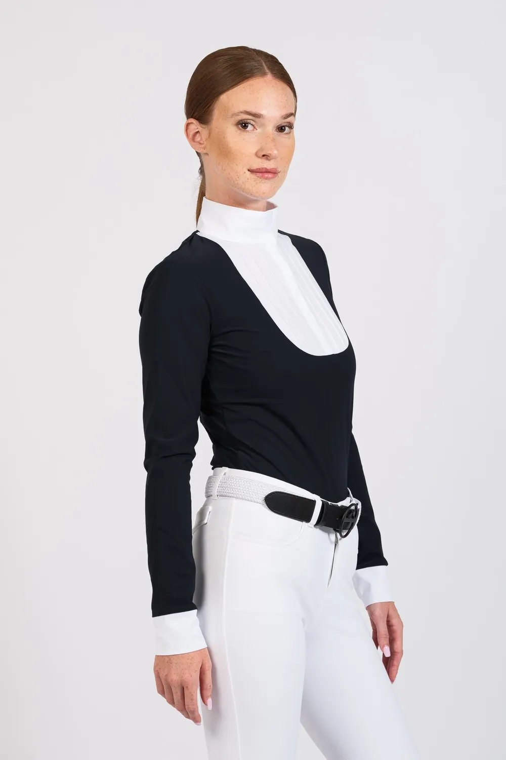 Vestrum Levi wedstrijdshirt dames marineblauw hoge kraag
