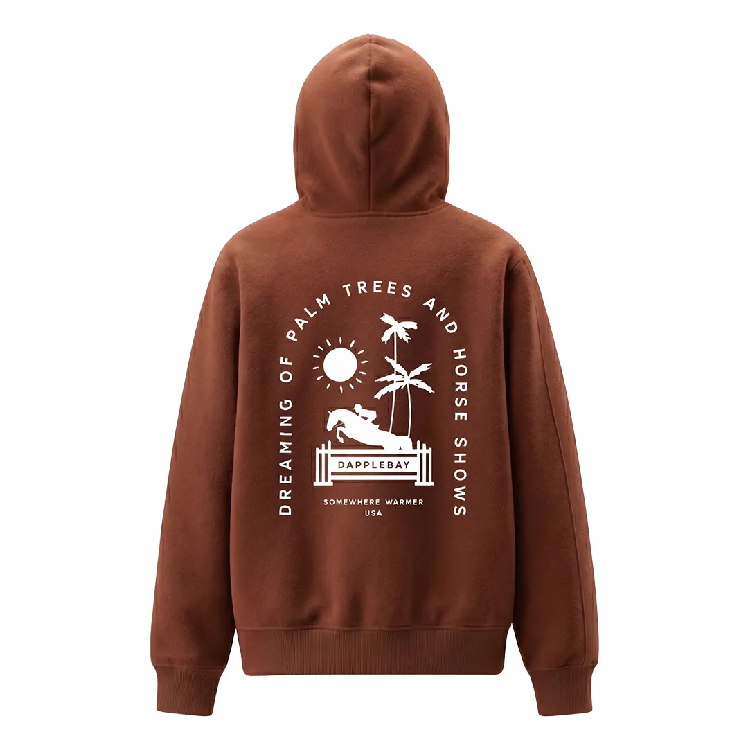 Dapplebay Palm Trees Horses hoodie roest katoenmix