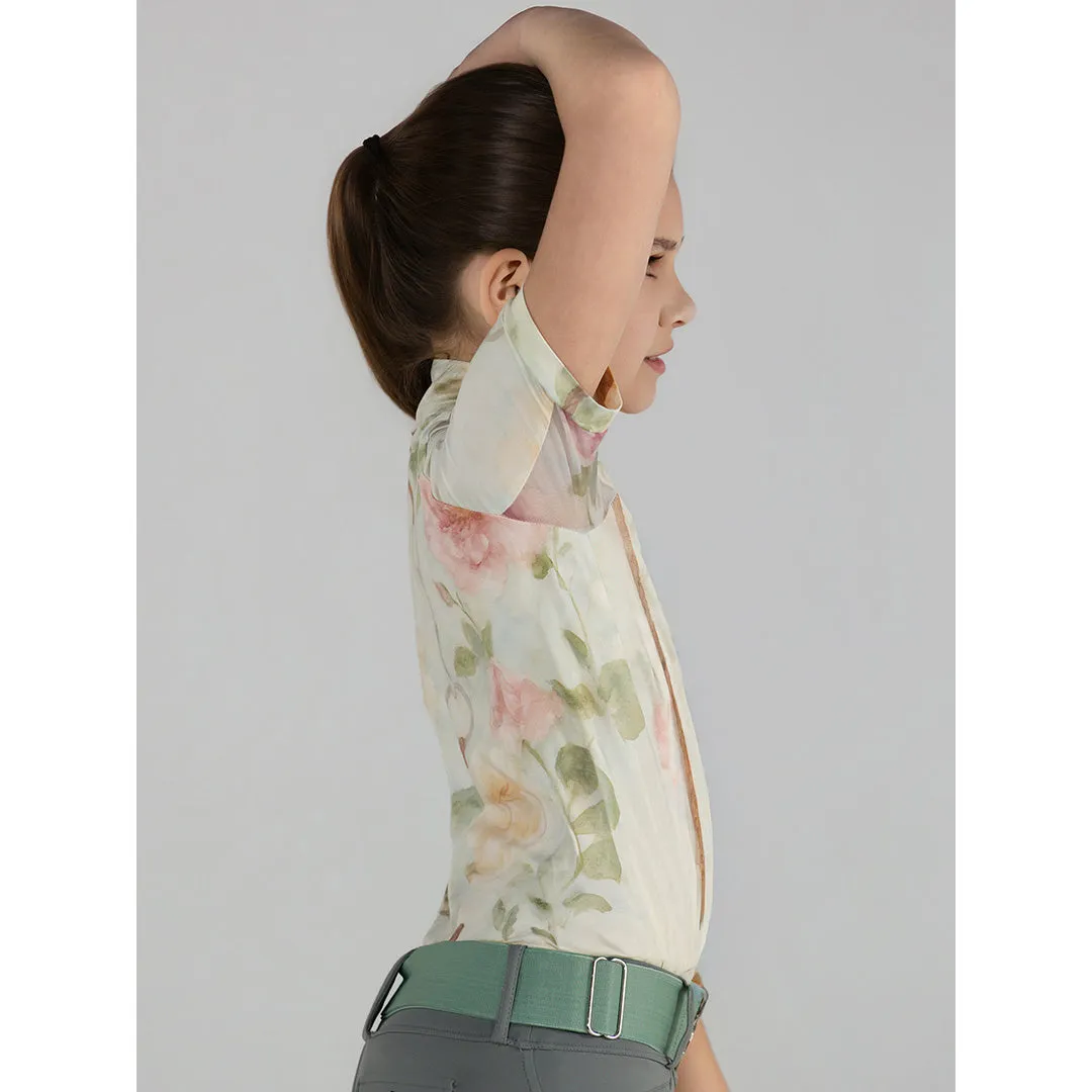 Dapplebay Vintage Floral rijshirt kids STD 8-9 ice