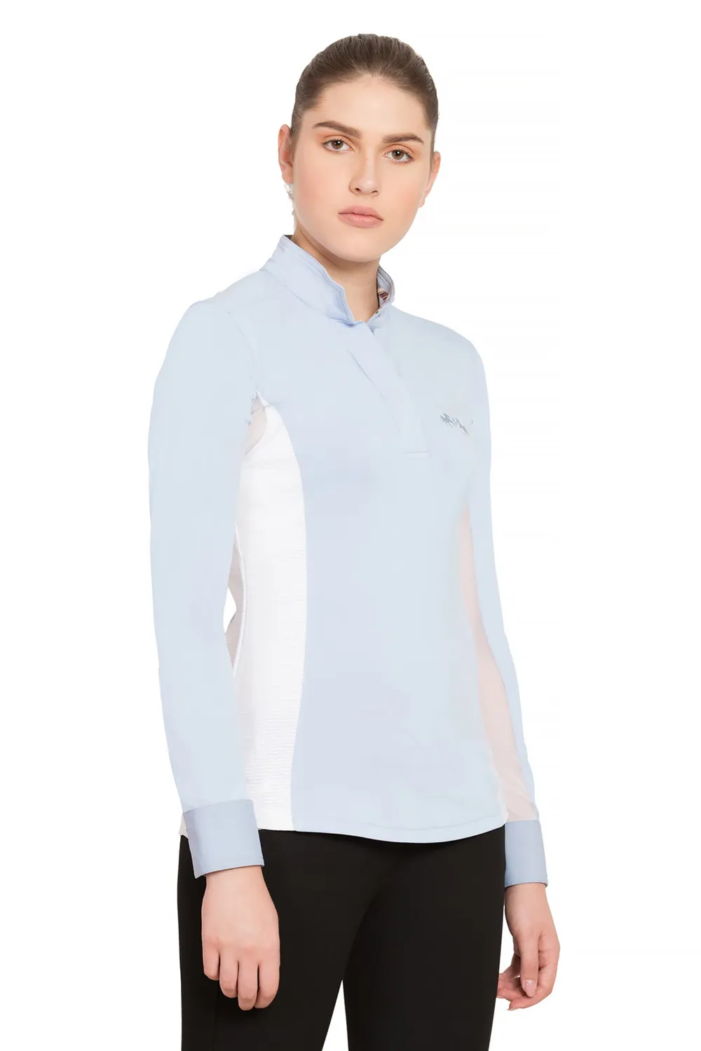 Equine Couture Cara Long Sleeve wedstrijdshirt wit