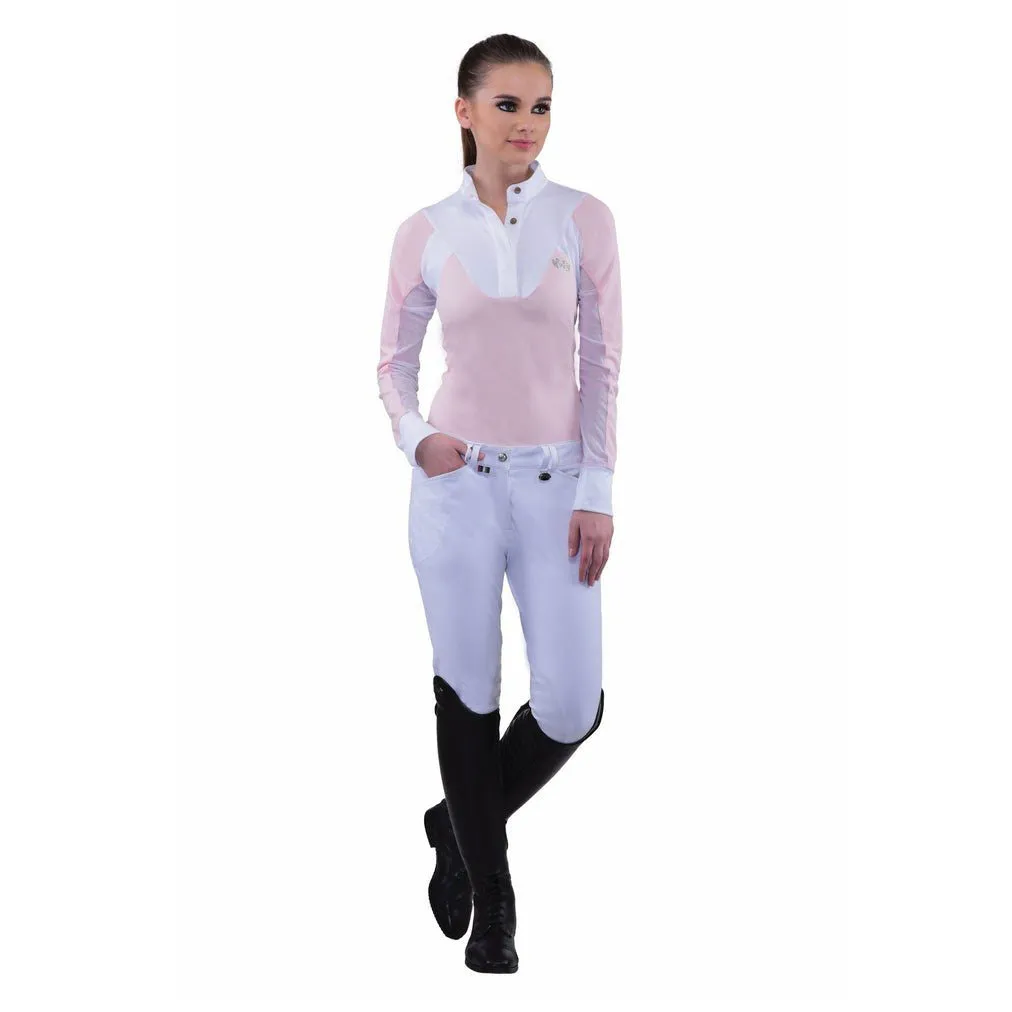 Equine Couture Sarah rijbroek zwart silicone maat 34