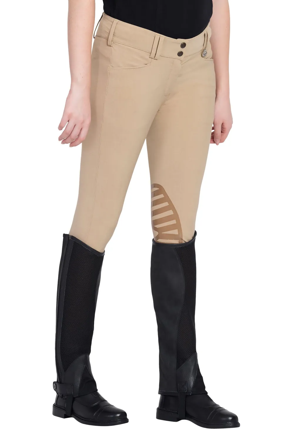 TuffRider Air Mesh half chaps zwart wasbaar