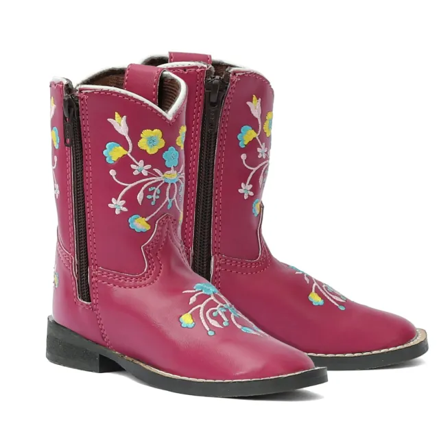 TuffRider Floral Cowgirl westernlaars peuter hot pink bloemen