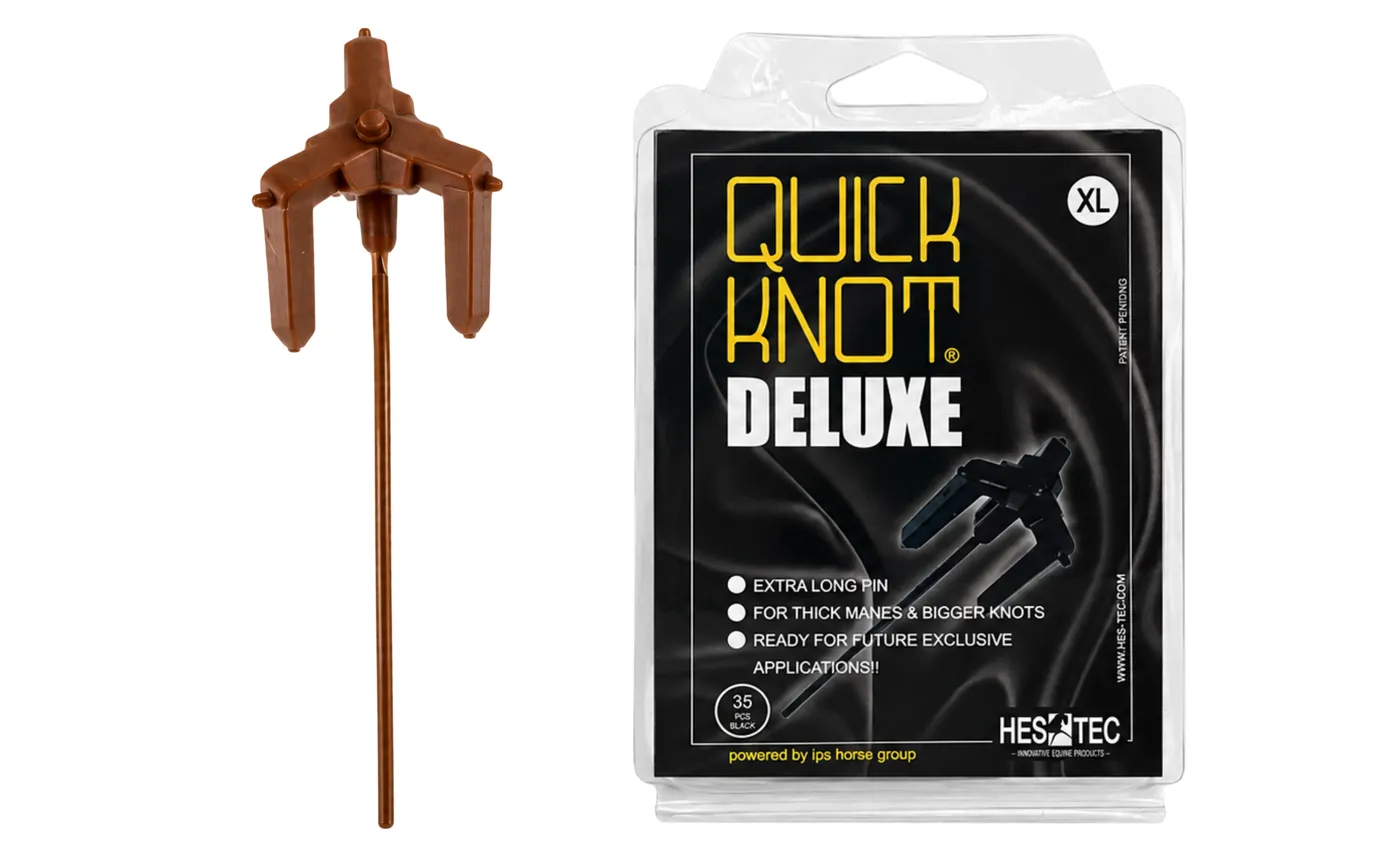 Quick Knot Deluxe XL vlechtclips bruin 105 stuks dikke manen
