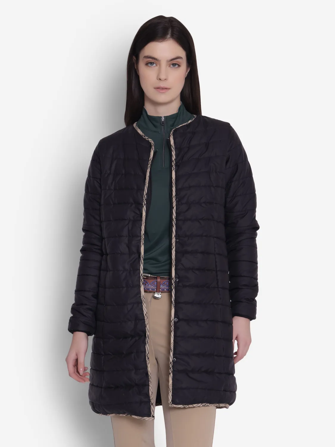 Equine Couture Any Weather 3-in-1 dames rijjas Navy waterdicht