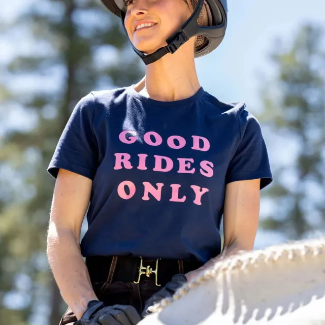 Dapplebay Good Rides Only T-shirt navy XS katoen