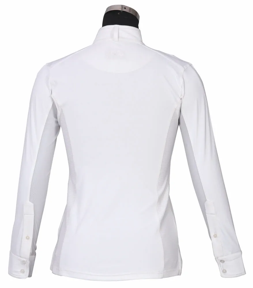 Equine Couture Cara Long Sleeve wedstrijdshirt wit