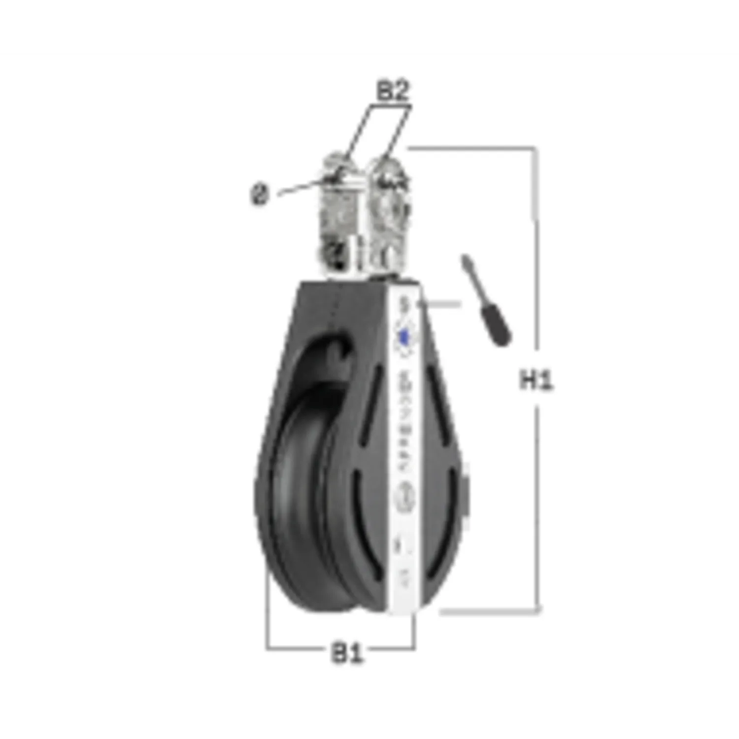 HS Sprenger S-Blok 12 mm naaldgelagerd U-wartel