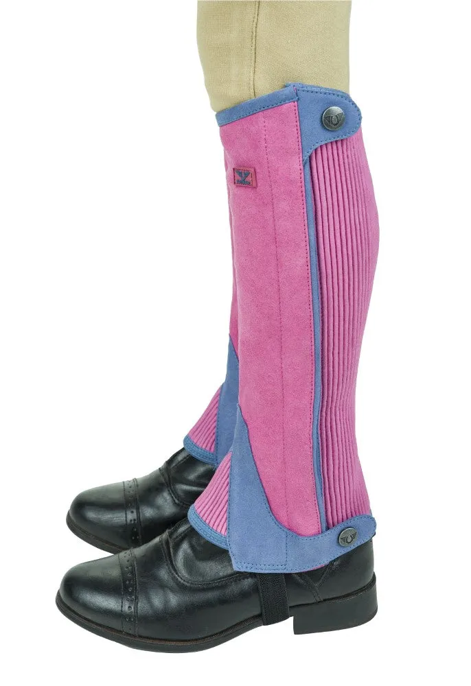 TuffRider Keeneland kinder halve chaps lichtblauw navy