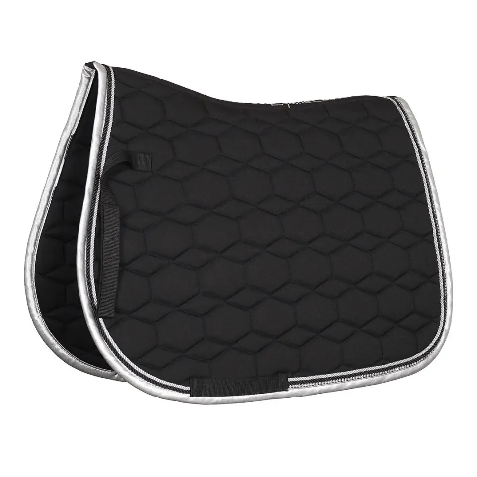 Equine Couture Elegance Rhinestone zadeldek zwart kristal