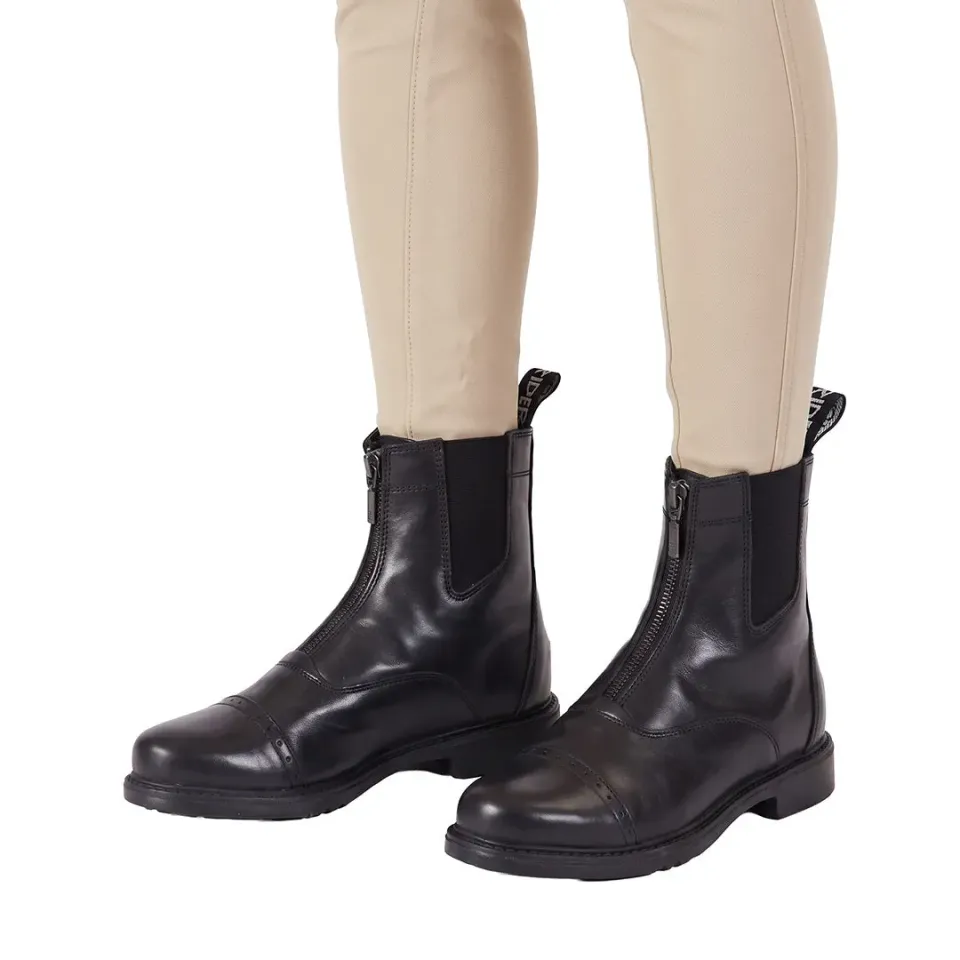 TuffRider Baroque Front Zip paddock boots zwart leer