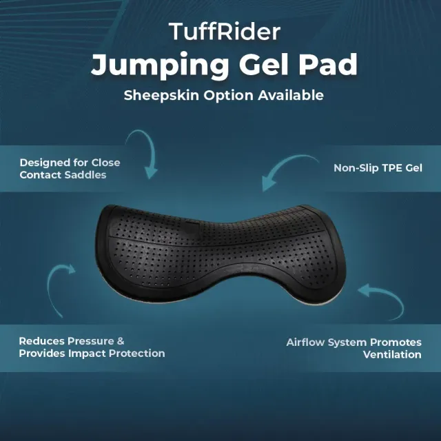 TuffRider Jumping Gel Pad springpad zwart STD antislip
