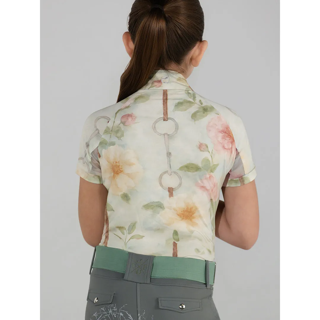 Dapplebay Vintage Floral rijshirt kids STD 8-9 ice