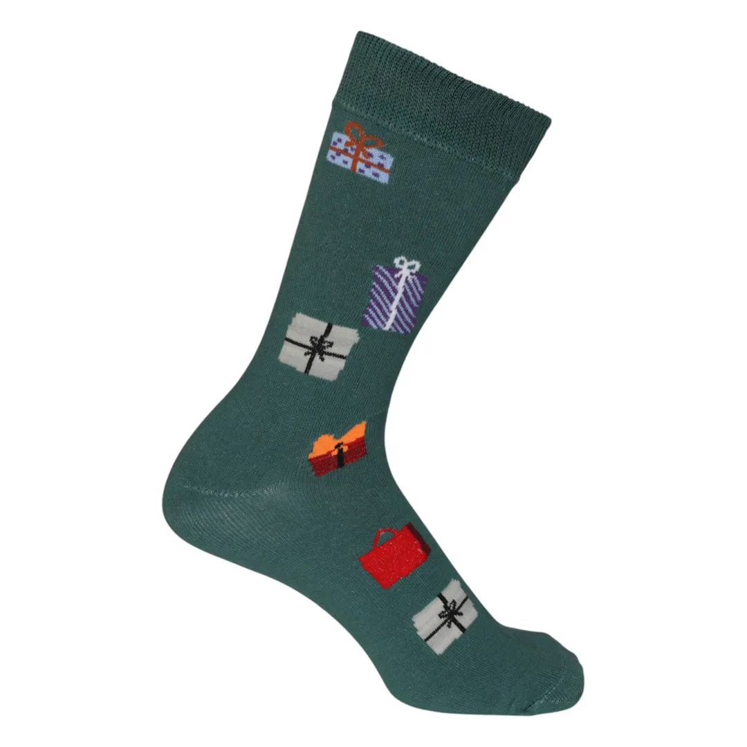 JPC Equestrian Dapplebay Santa Bay-by sokken evergreen one size gebreid