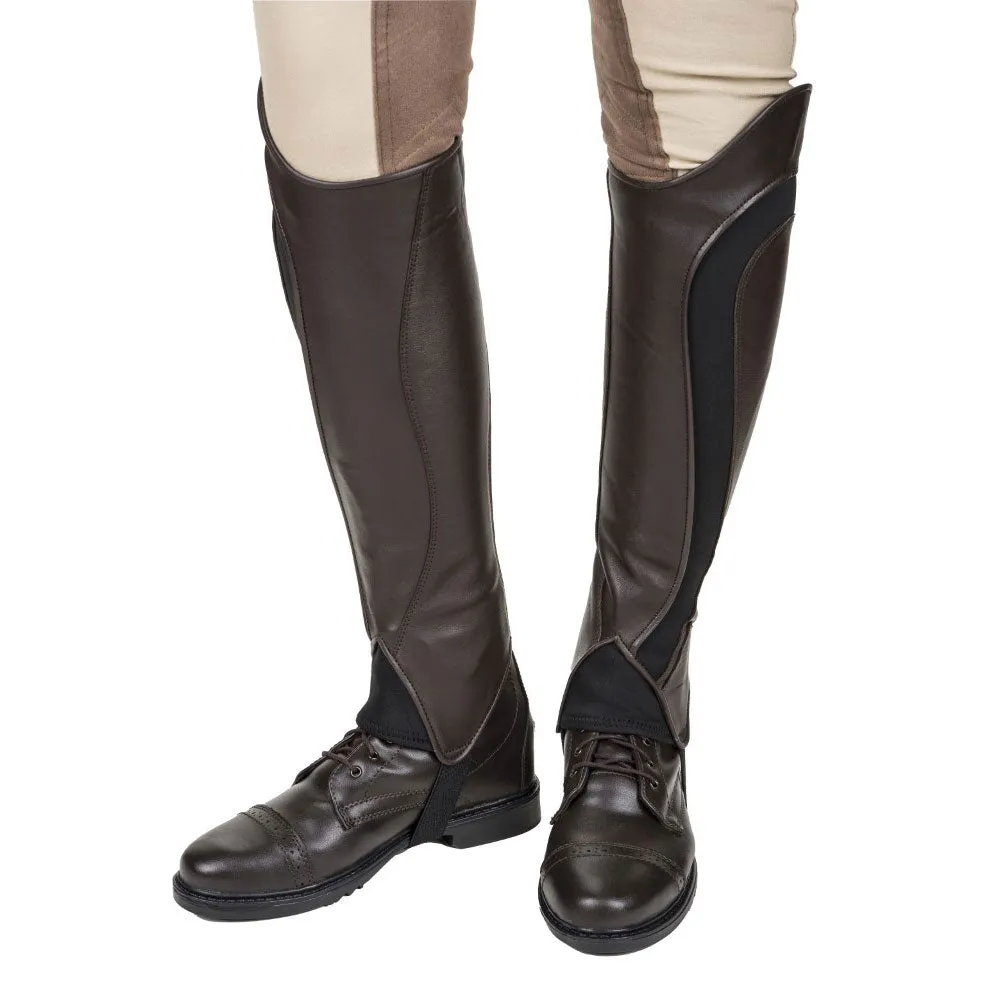 TuffRider Derby mini-chaps leer zwart