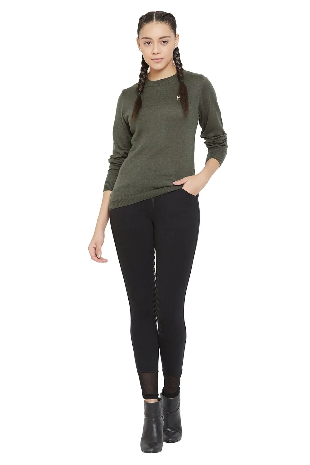 Equine Couture Icelandic ruitertrui dames zacht crewneck