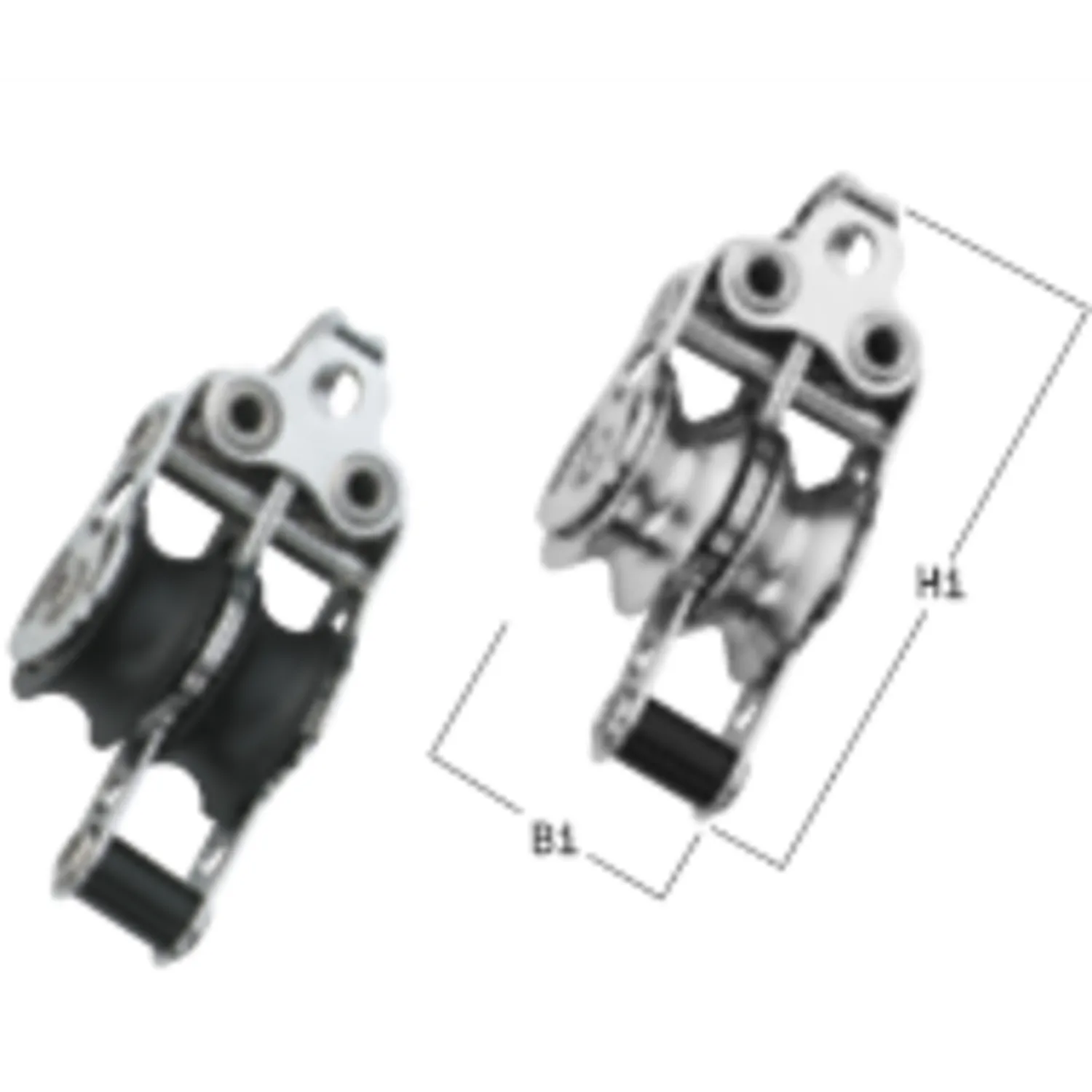 Herm Sprenger Micro XS blok 6 mm 2-schijfs met beugel