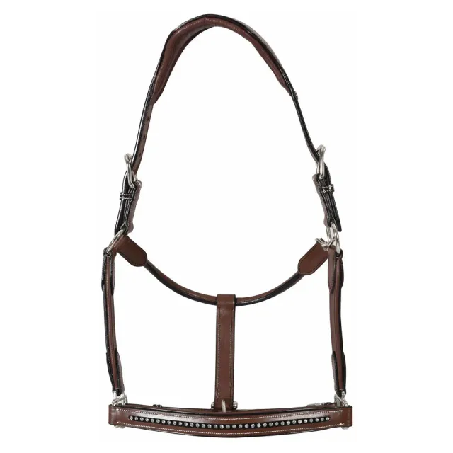 Henri de Rivel Ergonomic Premium leren halster met crystals