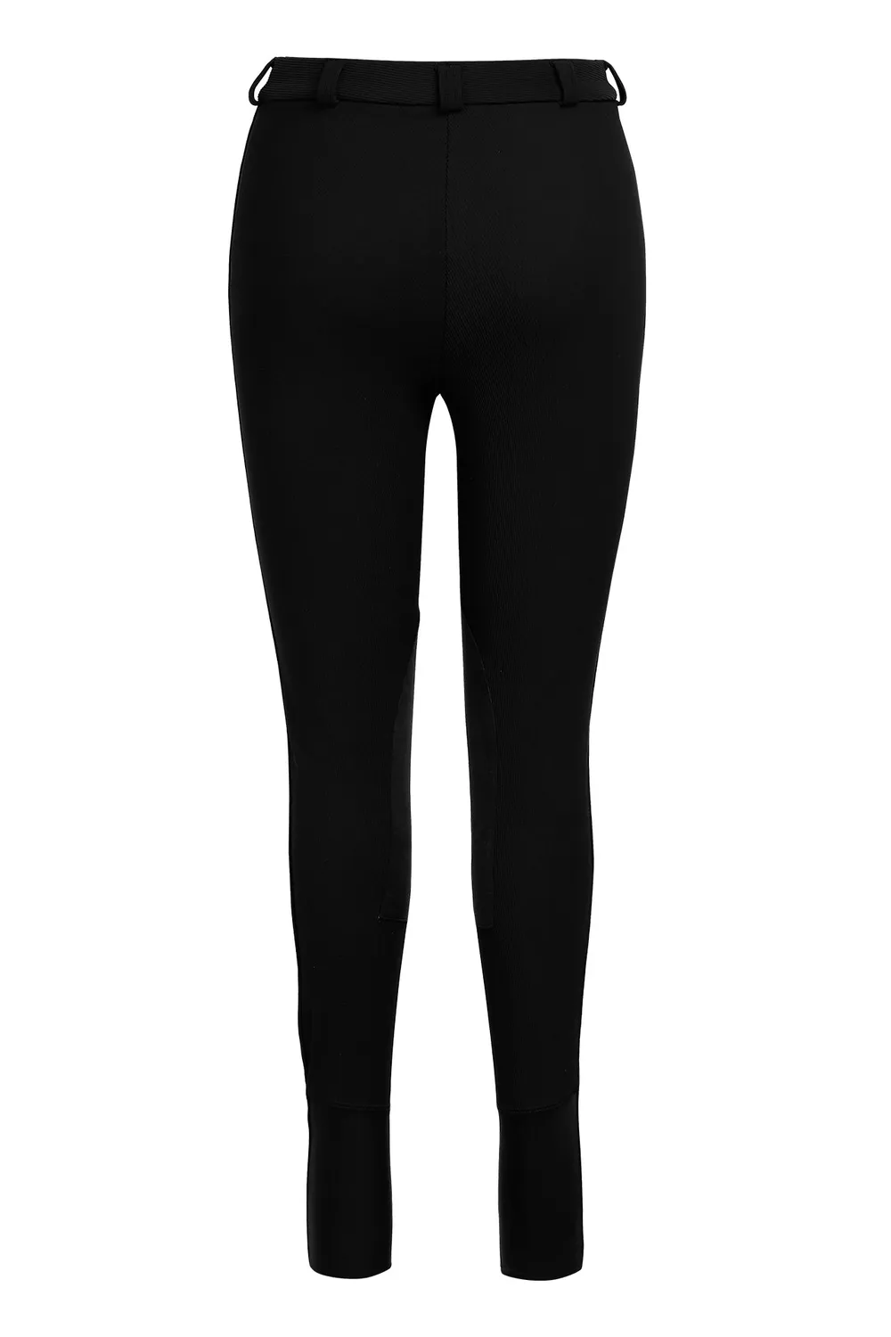 TuffRider Ladies Long Ribb Knee Patch rijbroek zwart kniegrip