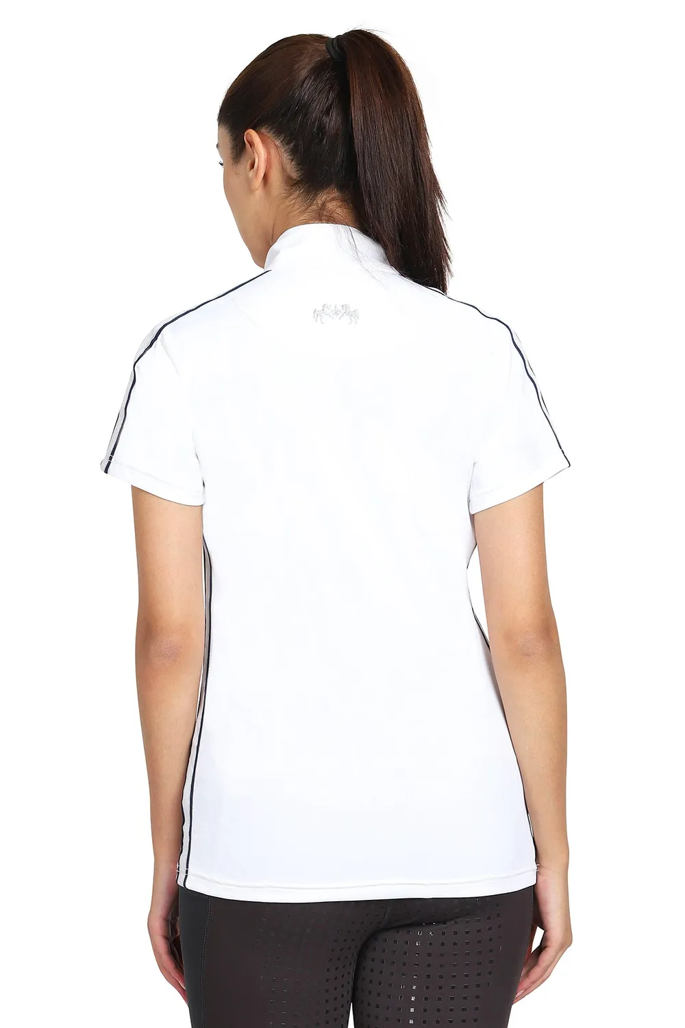 Equine Couture Eliana wedstrijdshirt korte mouw wit vochtafvoerend