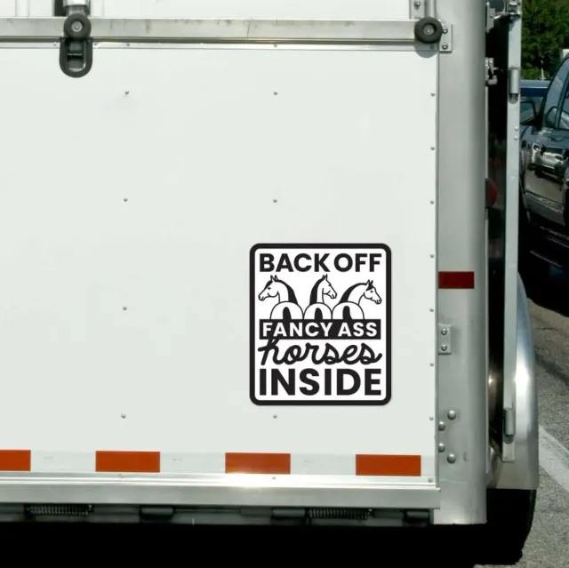 Dapplebay Fancy A$ Horses trailer sticker zwart regular