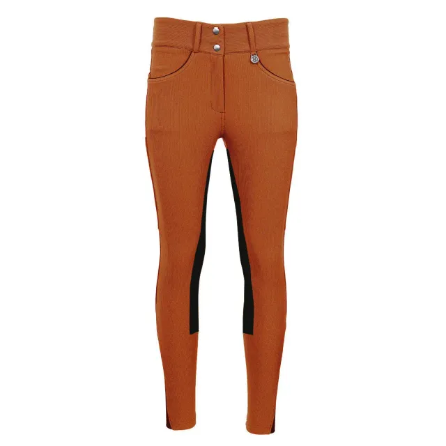 Dapplebay Pro Ribbed rijbroek Rust 30 full seat suède