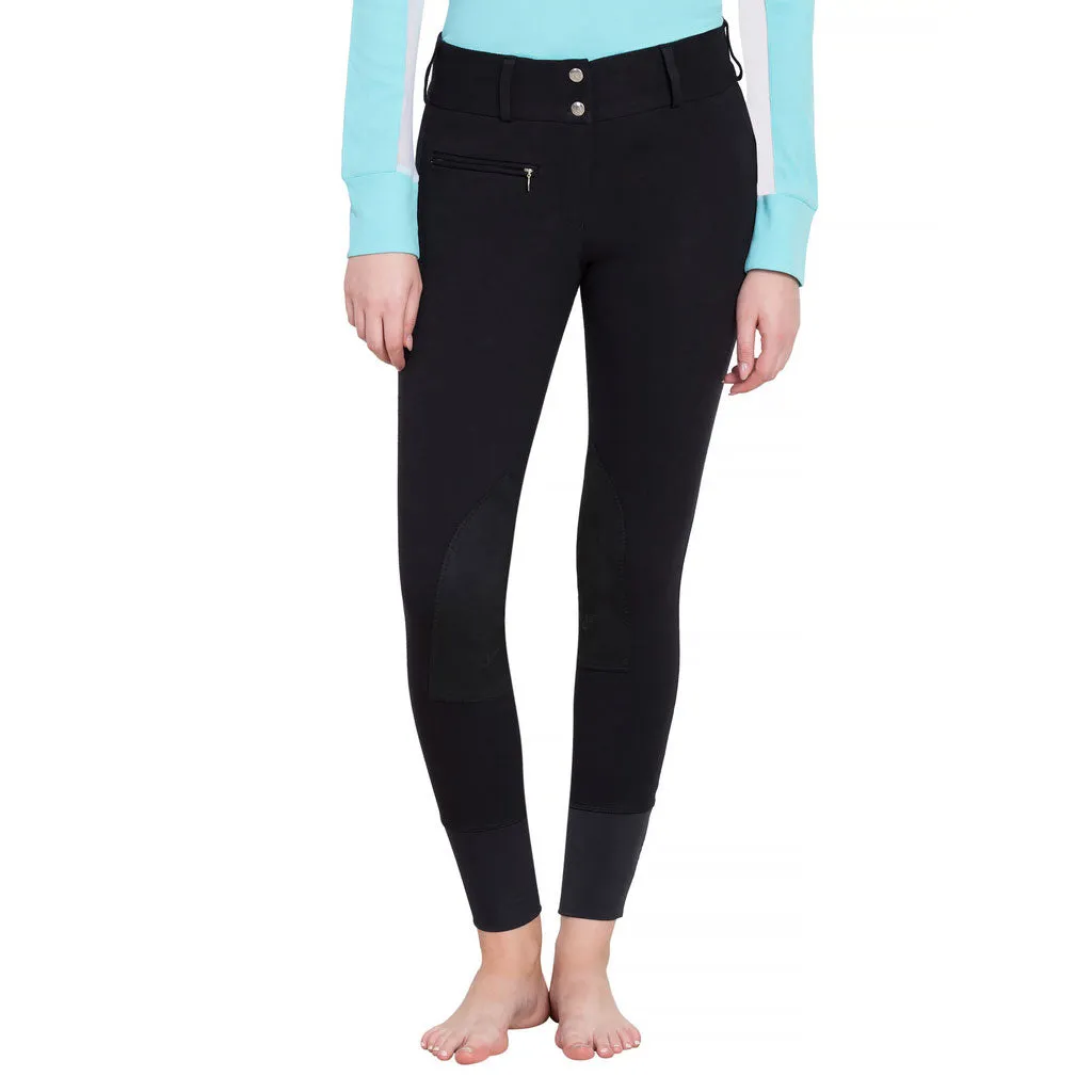 TuffRider Ribb rijbroek knee patch navy lage taille