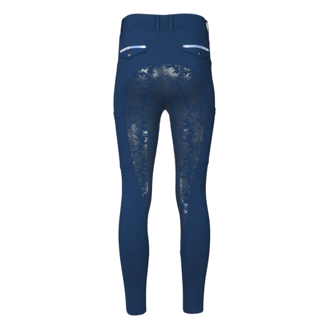 Dapplebay Toile full seat rijbroek navy XXS
