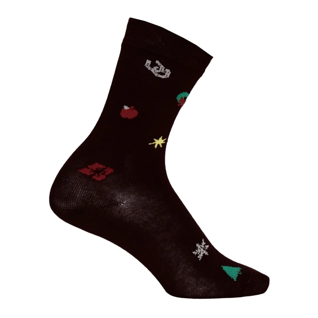 Dapplebay Holiday Charms Kindersokken Dark Bay Laarssok