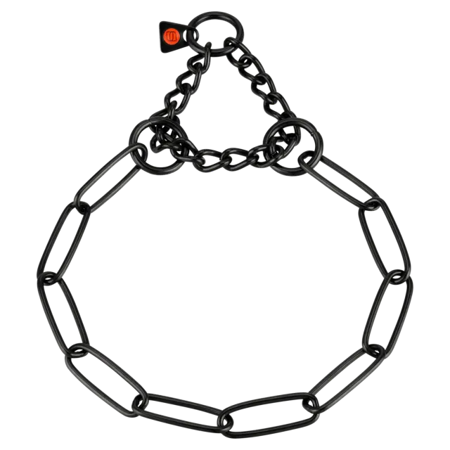 Herm Sprenger Halsketting met trekbegrenzing 3,0 mm zwart 54 cm