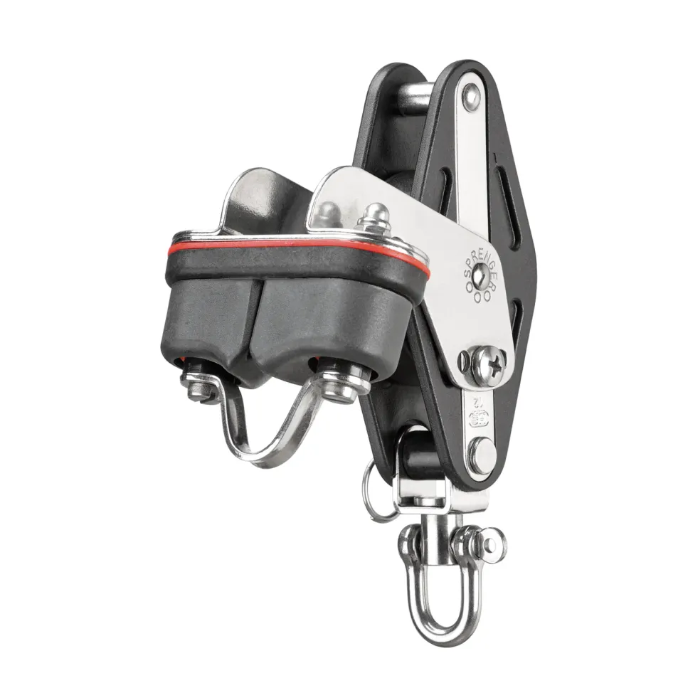 Herm Sprenger Grootschootblok 12 mm met klem en wervel