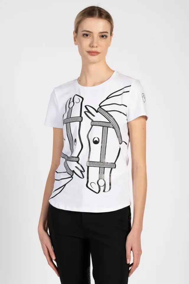 Vestrum Marbella dames T-shirt katoen paardenprint
