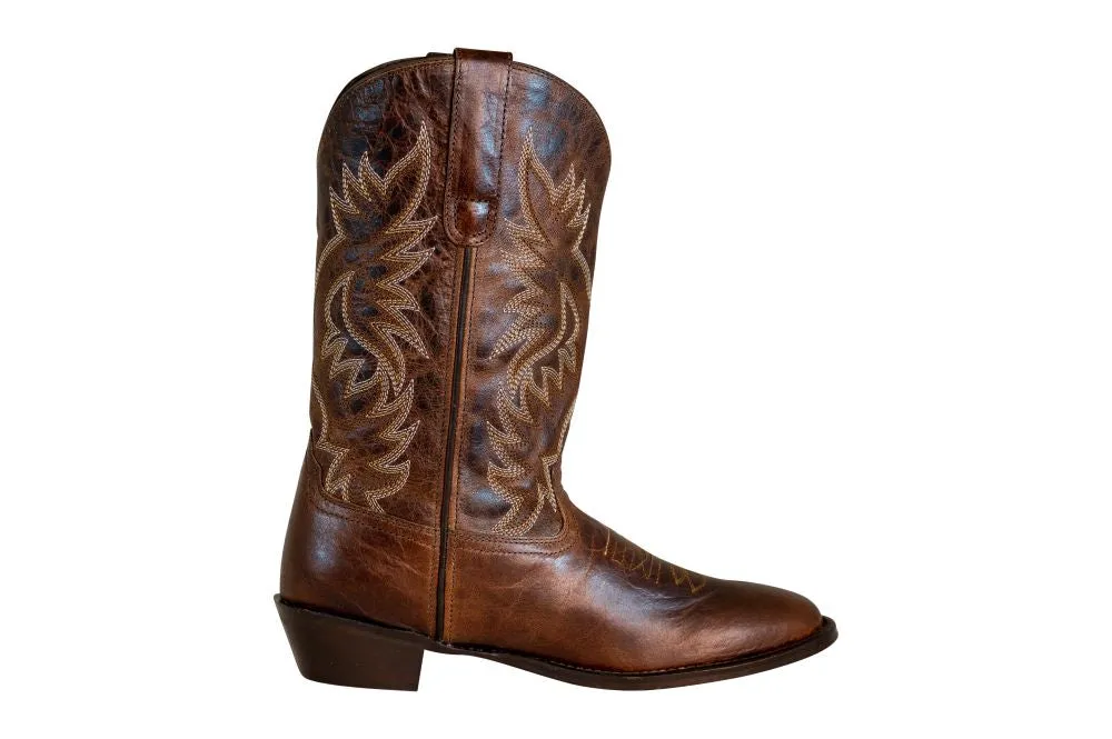 TuffRider Moran western laarzen bruin leer square toe
